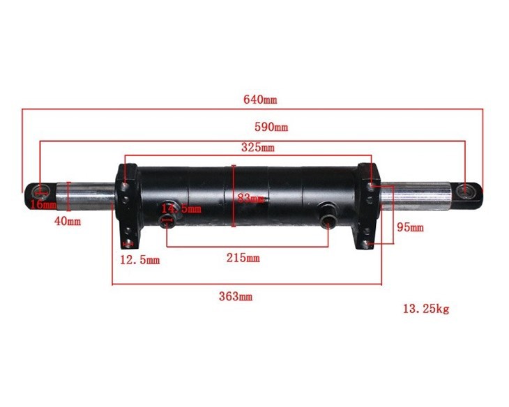100% Genuine,12768924-00 Hydraulic Steering Cylinder For Byd CPD35 suppliers