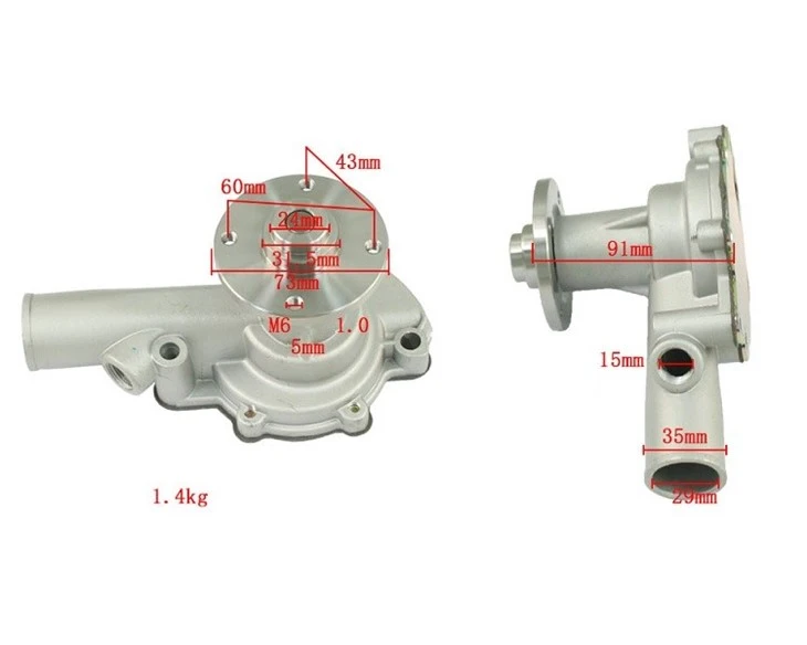 Forklift Parts 21010-L1625 Water Pump For Nissan, J15, 100% Premium best