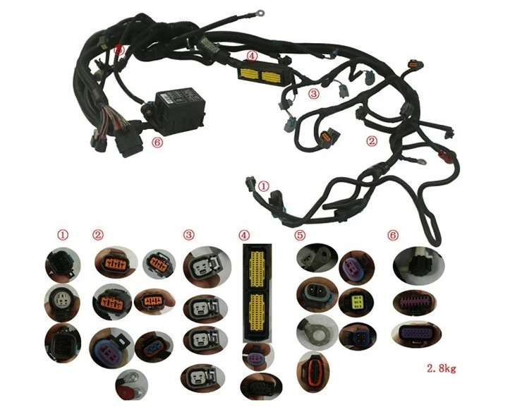 Forklift Parts 33001750 Complete Engine Wire Harness For Mit.PSI2.4L factory