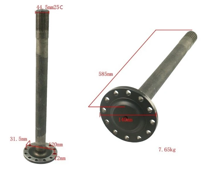 Hanzhi L0035DE-BZ-0201 Axle Shaft For Lonking 3.8T, 100% Original factory