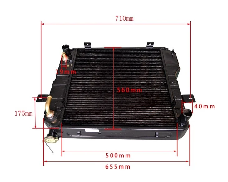 Forklift Parts R452-332000-000 Aluminum Radiator For CPCD45 "R" Series/TD42