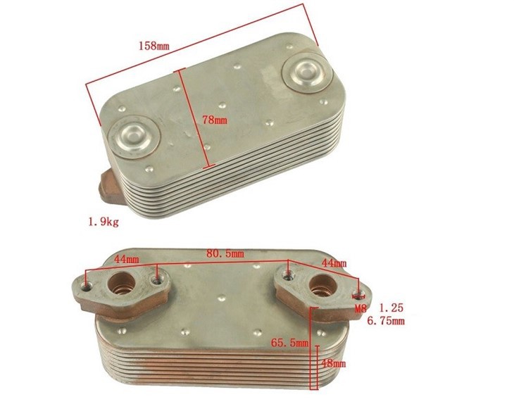 Forklift Spare Parts 2486A217 Oil Cooler For Linde, H40D-05/perkins, 1104D suppliers