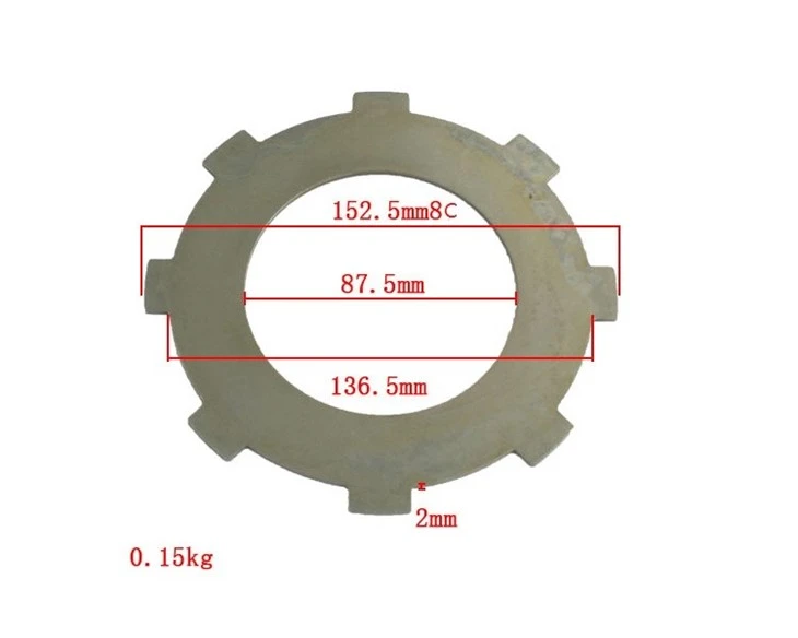 Separator Plate,152.5*87.5*2 Steel Plate For Lonking 5-7Ton (LG5-7T-15943-82451-JK) suppliers