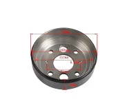 Forklift Parts WH1064-DW-303-01 Brake Drum For QDD2-CIS, 100% Premium
