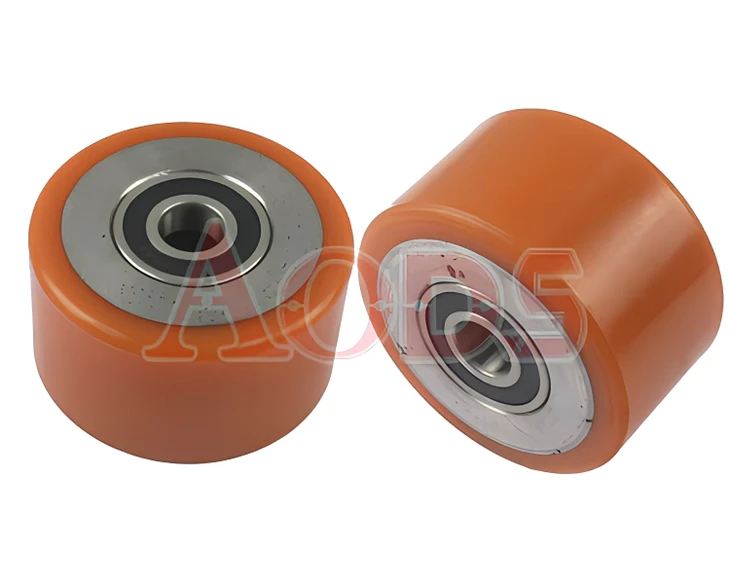 Steel Core, 127*74-25 Polyurethane PU Roller- Load Wheel For Hyster. N30Z, 100% Premium factory